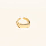 Bague Naoura en acier inoxydable doré à l'or fin