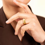Bague Naoura en acier inoxydable doré à l'or fin — vue 4