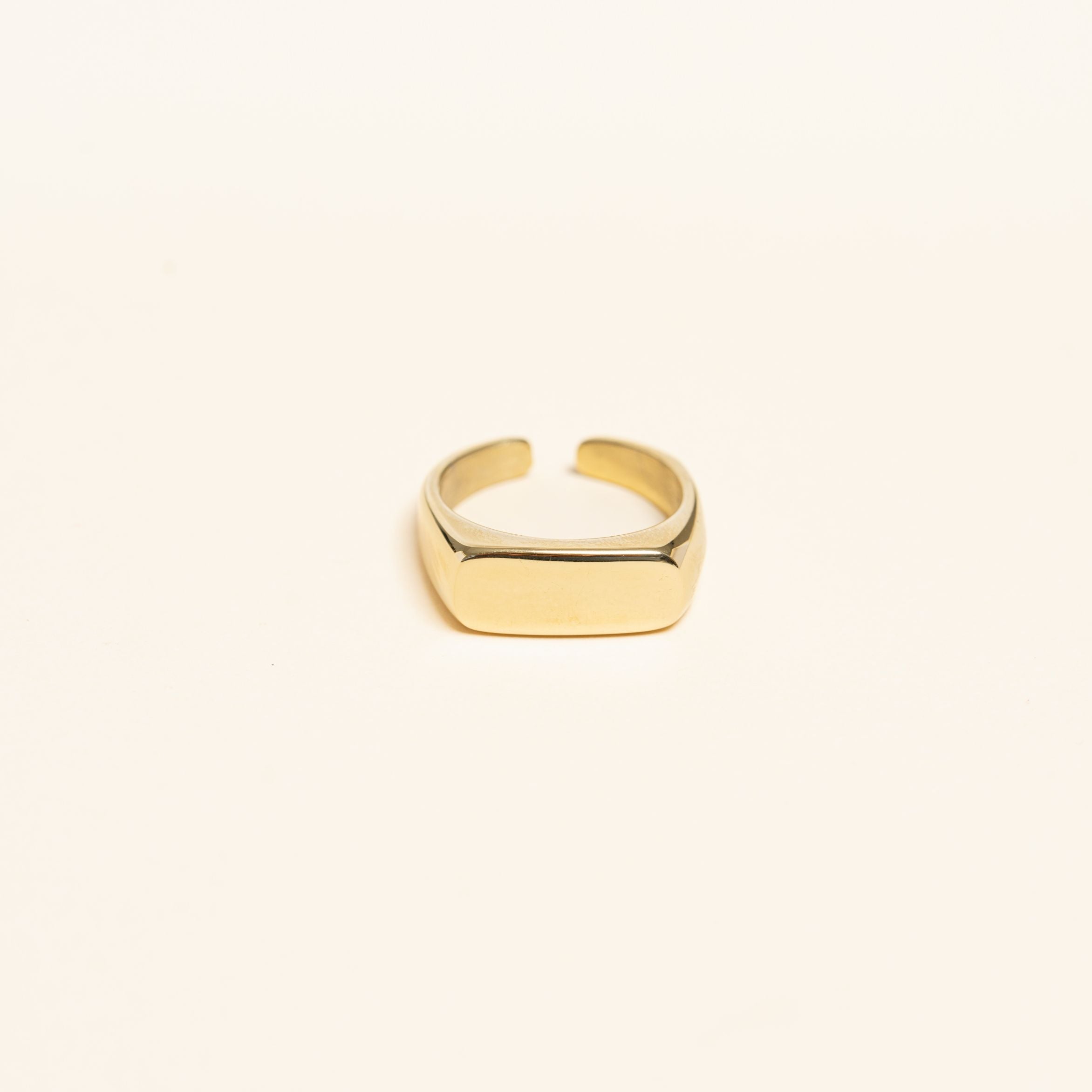 Bague Naoura en acier inoxydable doré à l'or fin — vue 3