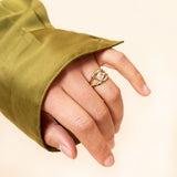 Bague Mayar en acier inoxydable doré à l'or fin — vue 3