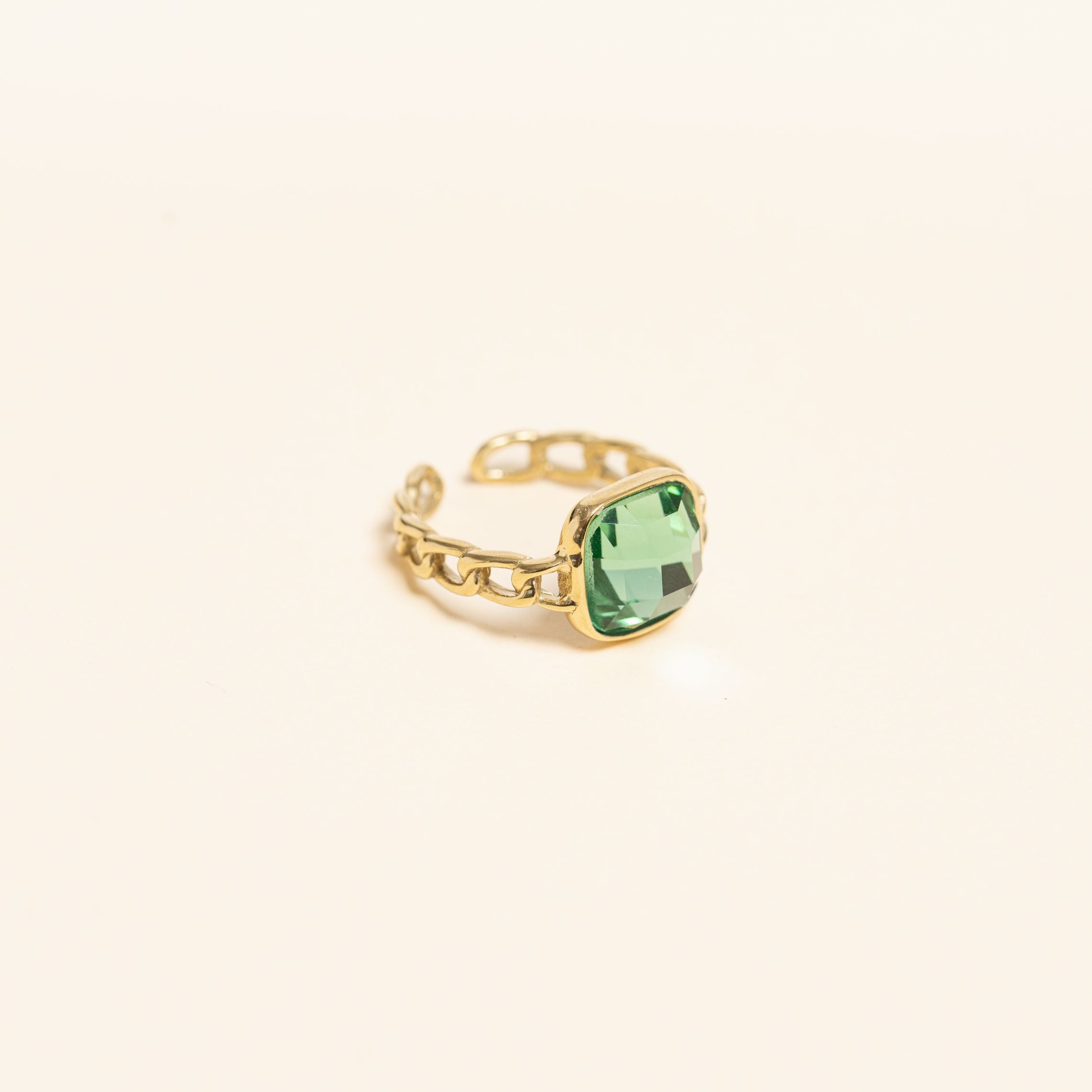 Bague Faye en acier inoxydable doré à l'or fin — vue 3