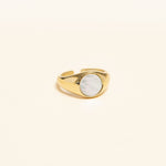 Bague Anyesse en acier inoxydable doré à l'or fin