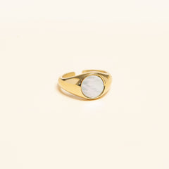 Bague Anyesse en acier inoxydable doré à l'or fin