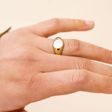 Bague Anyesse en acier inoxydable doré à l'or fin — vue 2