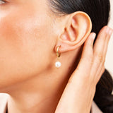 Boucles Galia en acier inoxydable doré à l'or fin — vue 2