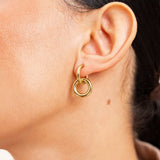Boucles Najla en acier inoxydable doré à l'or fin — vue 3