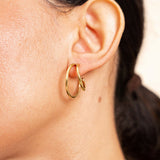 Boucles Hanine en acier inoxydable doré à l'or fin