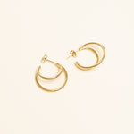 Boucles Hanine en acier inoxydable doré à l'or fin — vue 2