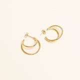 Boucles Hanine en acier inoxydable doré à l'or fin — vue 2