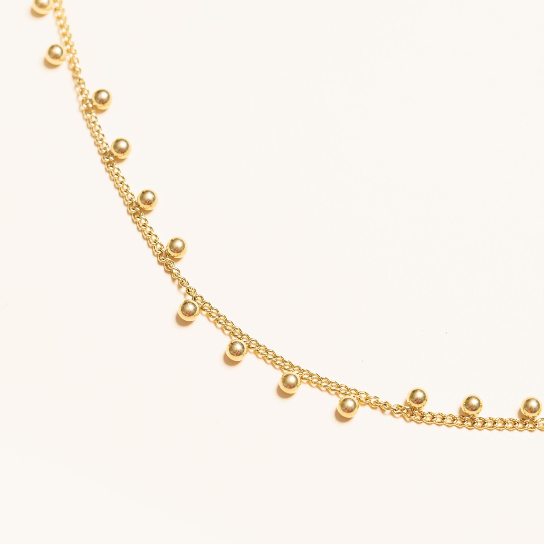 Collier Pivoine en acier inoxydable doré à l'or fin — vue 2
