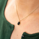 Collier Levana en acier inoxydable doré à l'or fin — vue 2