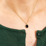 Collier Levana en acier inoxydable doré à l'or fin — vue 3