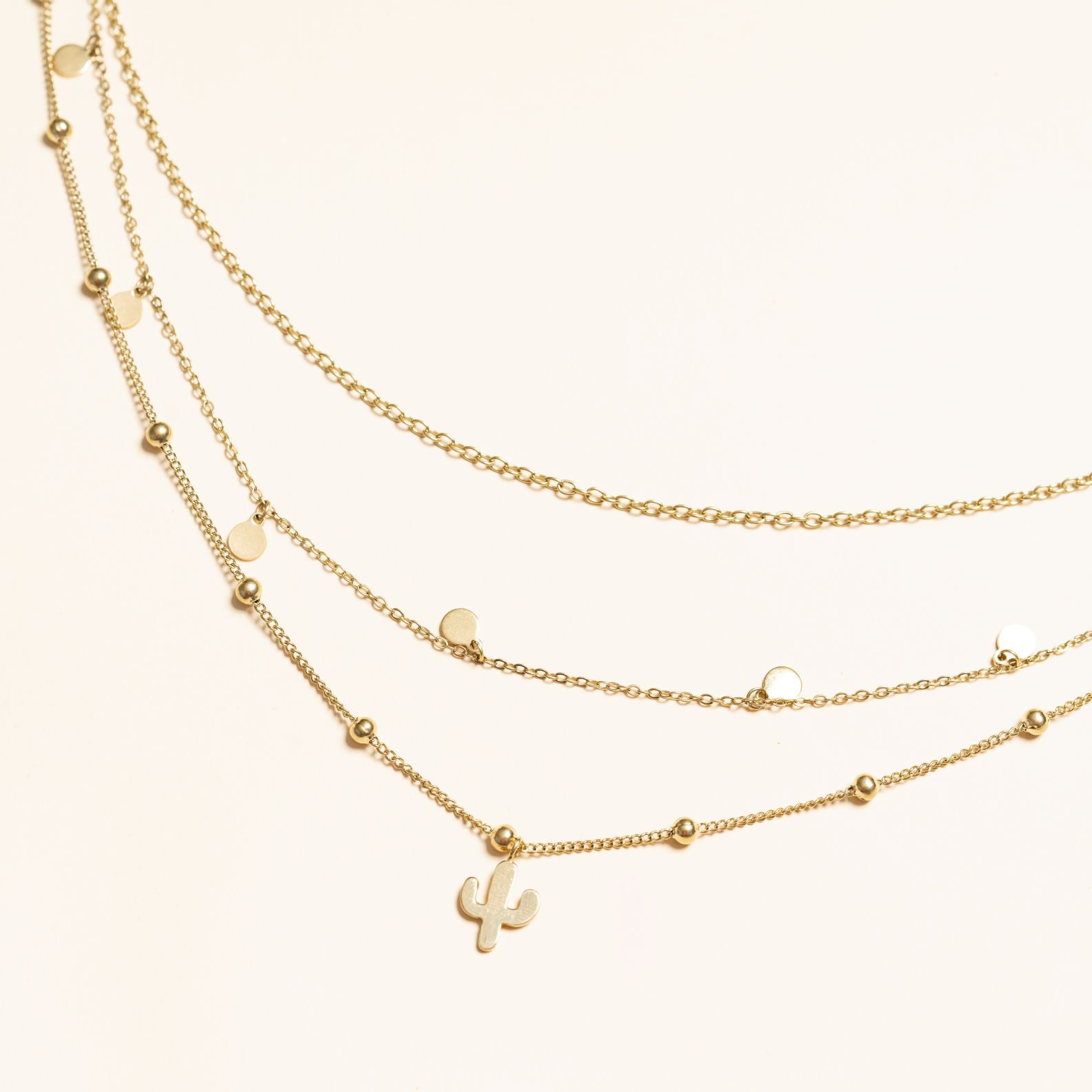 Collier Ihsane en acier inoxydable doré à l'or fin