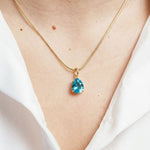 Collier Tidale en acier inoxydable doré à l'or fin — vue 2