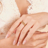 Bague Muse en acier inoxydable doré à l'or fin — vue 2