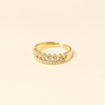 Bague Muse en acier inoxydable doré à l'or fin