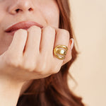 Bague Orenda en acier inoxydable doré à l'or fin — vue 3