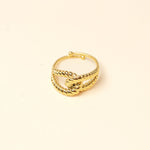 Bague Kilari en acier inoxydable doré à l'or fin