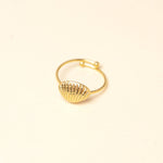 Bague Bobby en acier inoxydable doré à l'or fin