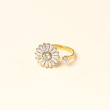 Bague Soy en acier inoxydable doré à l'or fin