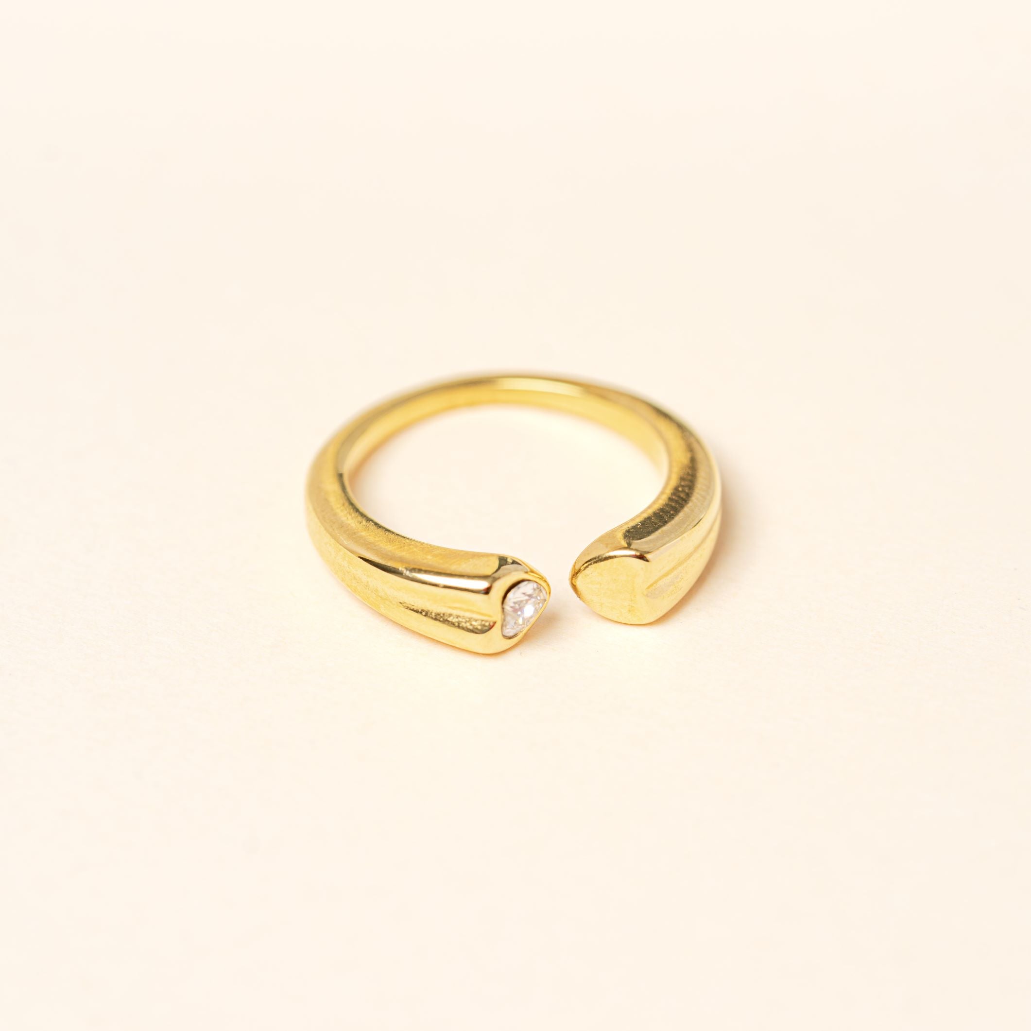 Bague Dany en acier inoxydable doré à l'or fin — vue 3