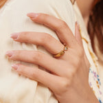 Bague Dany en acier inoxydable doré à l'or fin — vue 4