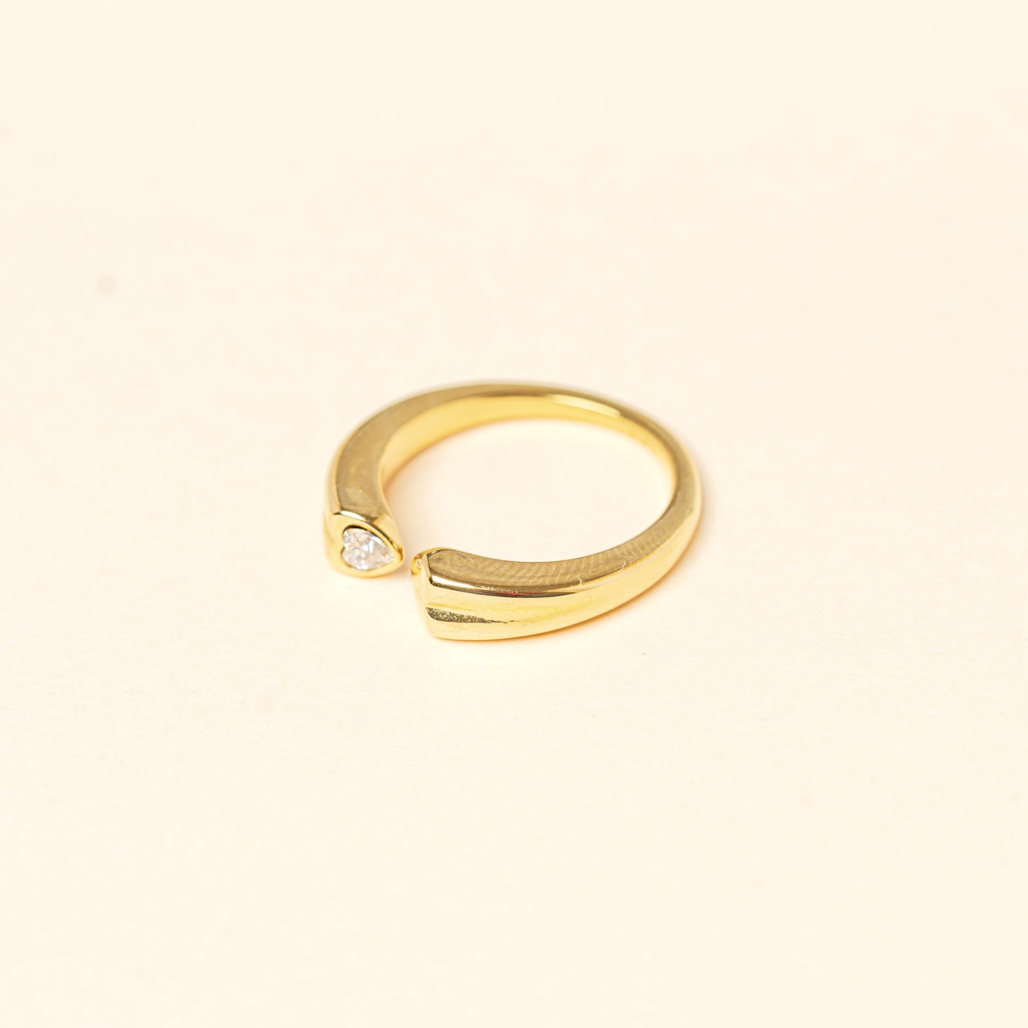 Bague Dany en acier inoxydable doré à l'or fin