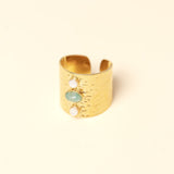 Bague Keller en acier inoxydable doré à l'or fin — vue 2
