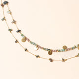 Collier Yseult en acier inoxydable doré à l'or fin