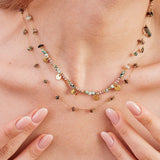 Collier Yseult en acier inoxydable doré à l'or fin — vue 3