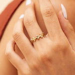 Bague Runa en acier inoxydable doré à l'or fin