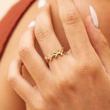 Bague Runa en acier inoxydable doré à l'or fin
