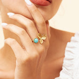 Bague Tovia en acier inoxydable doré à l'or fin