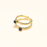 Bague Liris en acier inoxydable doré à l'or fin