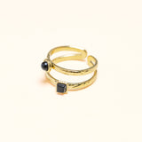 Bague Liris en acier inoxydable doré à l'or fin