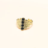 Bague Olya en acier inoxydable doré à l'or fin — vue 2