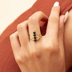 Bague Olya en acier inoxydable doré à l'or fin