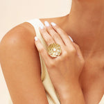 Bague Anouk en acier inoxydable doré à l'or fin — vue 3