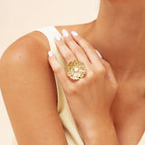 Bague Anouk en acier inoxydable doré à l'or fin — vue 3
