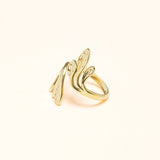 Bague Kezia en acier inoxydable doré à l'or fin — vue 4