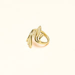 Bague Kezia en acier inoxydable doré à l'or fin — vue 2