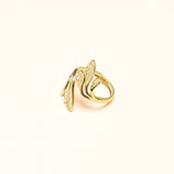 Bague Kezia en acier inoxydable doré à l'or fin — vue 2