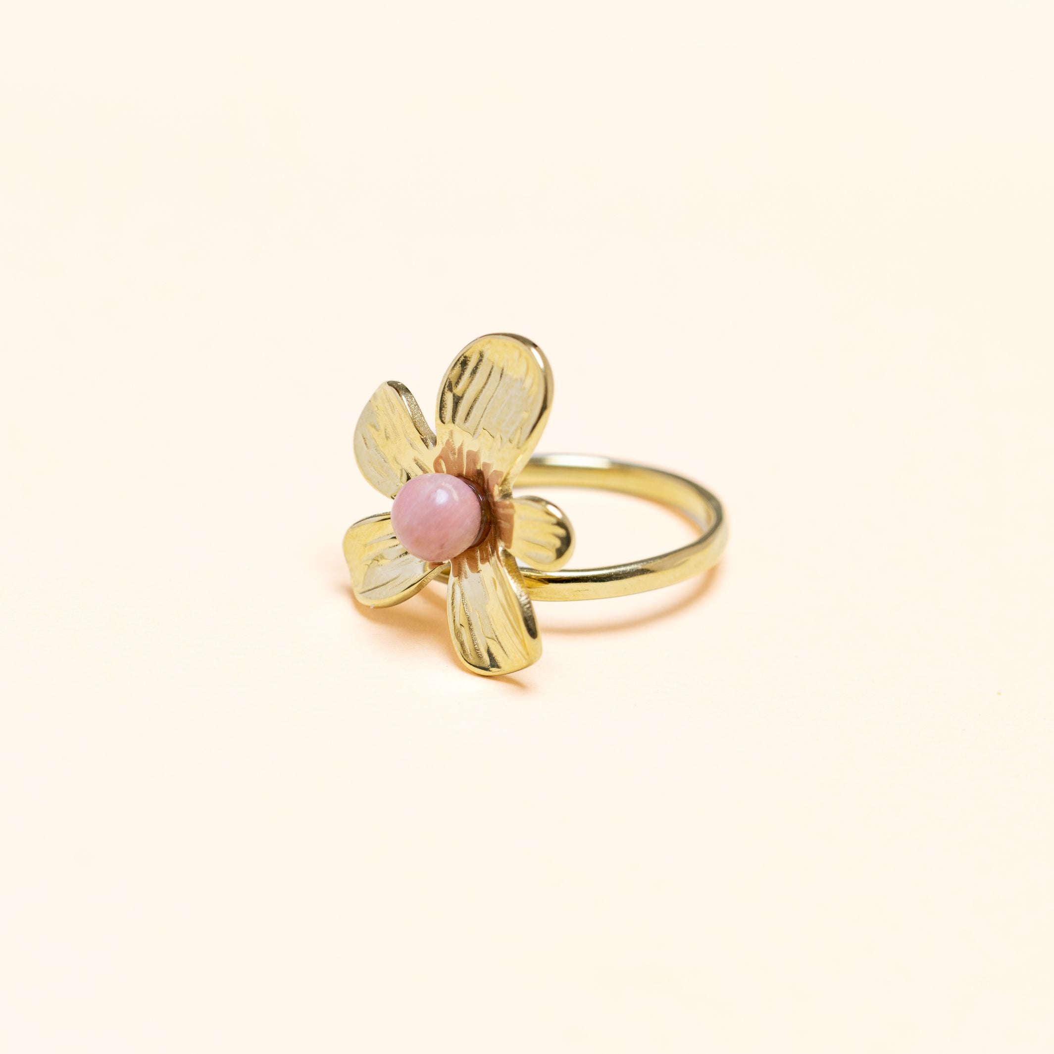 Bague Fanny en acier inoxydable doré à l'or fin — vue 3