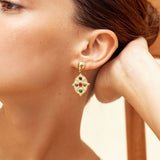 Boucles Saky en acier inoxydable doré à l'or fin — vue 3