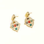 Boucles Saky en acier inoxydable doré à l'or fin