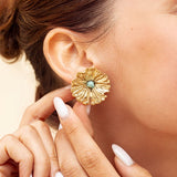 Boucles Lyatte en acier inoxydable doré à l'or fin
