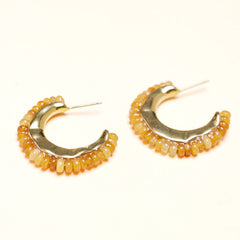 Boucles Dafné en acier inoxydable doré à l'or fin