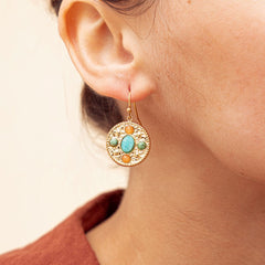 Boucles Chana en acier inoxydable doré à l'or fin