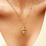 Collier Riny en acier inoxydable doré à l'or fin — vue 2