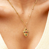 Collier Riny en acier inoxydable doré à l'or fin — vue 2